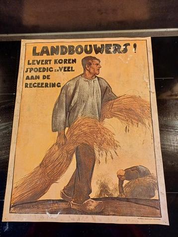 Fotolitho Landbouwers van Willy Sluiter 1914 - 1918 beschikbaar voor biedingen