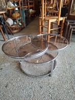 Leitmotiv Salontafel Rookglas Chroom Vintage, Ophalen, Gebruikt, 50 tot 100 cm, 50 tot 100 cm