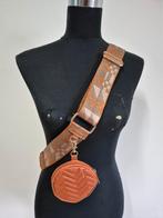 Tas42 - Bruine tassenriem met klein portemonneetje (1), Ophalen of Verzenden, Bruin, Handtas