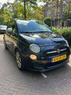 Fiat 500 Sport TwinAir Autom | Airco | LM Velgen | 83dkm APK, Auto's, Euro 5, Zwart, Leder en Stof, Zwart