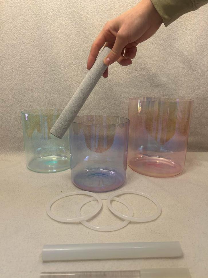 Klankschalen Set Hart, Wortel, Derde Oog, Cd's en Dvd's, Cd's | Meditatie en Spiritualiteit, Ophalen of Verzenden