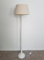 Lamp beige linnen kap, Ophalen, Hout
