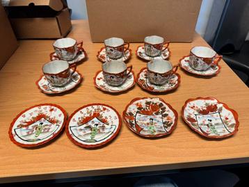 Antiek Japans Kutani porselein theeservies ca. 1890 beschikbaar voor biedingen
