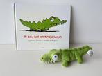 Knuffel krokedil 22 cm + boek Ik zou wel een kindje lusten, Ophalen of Verzenden, Zo goed als nieuw, Overige typen