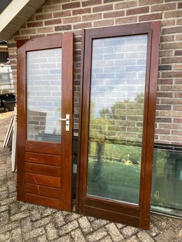 Diverse (tuin)deuren Hardhout 192x75, Dubbelglas, hang-/slui beschikbaar voor biedingen