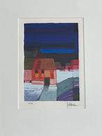 Ton Schulten, dorp in winters landschap, Ophalen