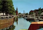 Sneek, Westersingel - boot auto brug - gelopen, Ophalen of Verzenden, 1960 tot 1980, Gelopen, Friesland