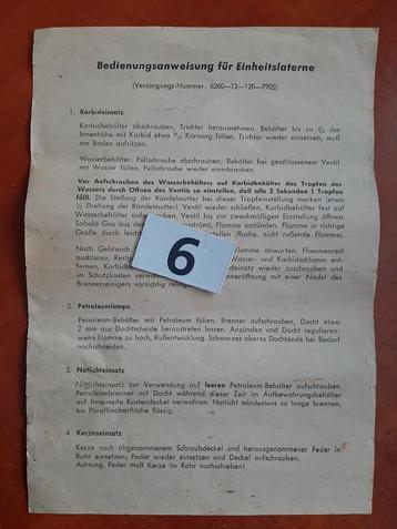 Bedienungsanweisung Einheitslaterne , ook diverse onderdelen beschikbaar voor biedingen