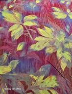 viscose bordeaux/rood floria, Hobby en Vrije tijd, Stoffen en Lappen, 120 cm of meer, Ophalen of Verzenden, Katoen, Rood