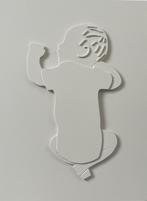 Geboortebord/Wanddecoratie van hout met reliëf - Baby, Ophalen of Verzenden, Nieuw, Geboortebord