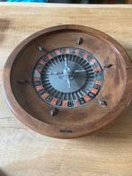 Grote 19e eeuwse antieke roulette wheel roulettebak hout, Antiek en Kunst, Ophalen of Verzenden