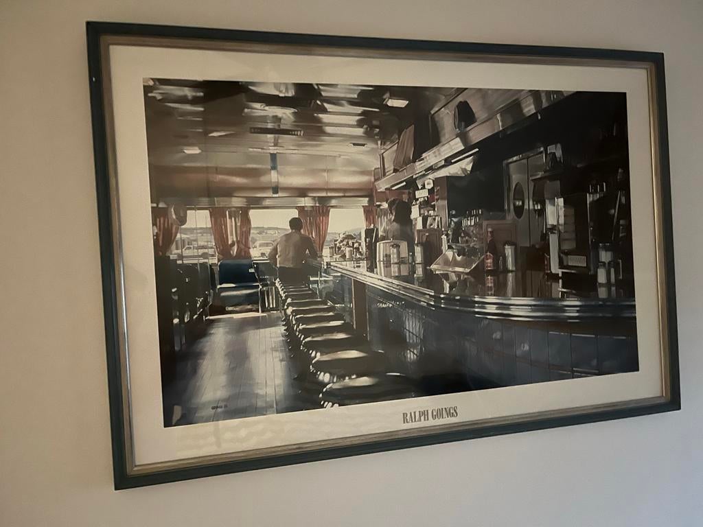 Ralph Goings- Amerikaanse Diner poster ingelijst met glas, Ophalen, Zo goed als nieuw, Foto of Poster