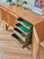 Vintage eiken dressoir deens design jaren 50/60/70 brutalist, Ophalen, Gebruikt, 150 tot 200 cm, Eikenhout