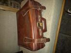 mooie vintage bruin leren reiskoffer. In goede staat.., Ophalen of Verzenden, Gebruikt, Leer