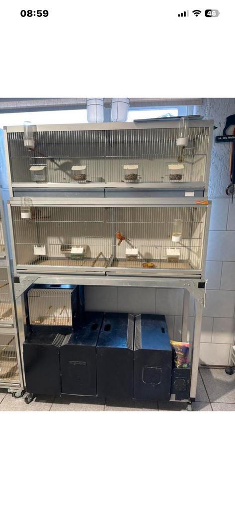 Mooie aluminium kooien met trespa, Dieren en Toebehoren, Vogels | Hokken en Kooien, Ophalen of Verzenden, Zo goed als nieuw, Aluminium