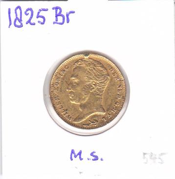 Gouden tientje 1825 Brussel Willem 1 voor 545 euro