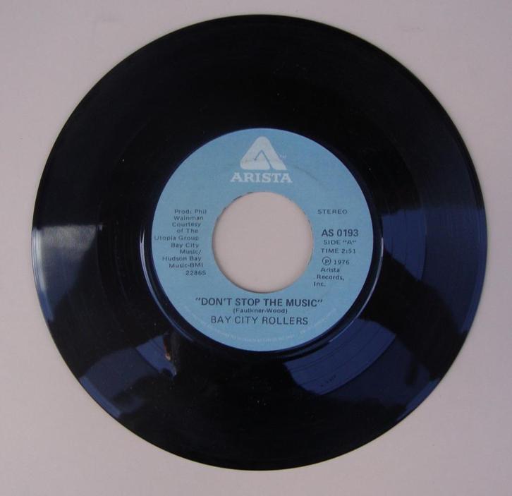 bay city rollers - don't stop the music, Cd's en Dvd's, Vinyl Singles, Gebruikt, Single, 7 inch, Ophalen of Verzenden