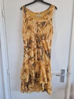 Zomerse jurk met bloemenprint - Maat 40-42, Made in Italy, Geel, Maat 42/44 (L), Ophalen of Verzenden