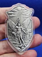 (9428) SOUTH KOREA  URIEL SHIELD  TWO OUNCE stacker, Ophalen of Verzenden, Zilver