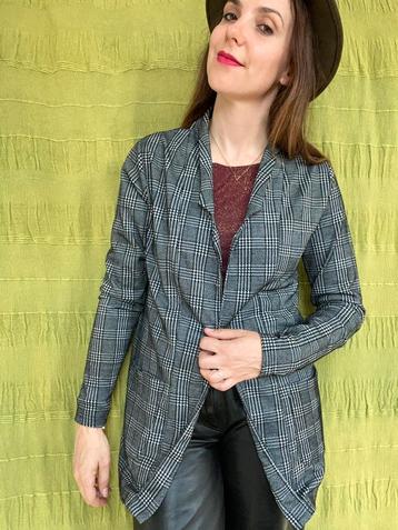 Blazer - grijs - geruit / ruitjes - 38/M/medium beschikbaar voor biedingen