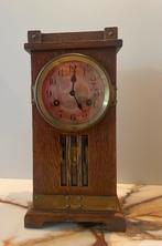 Antieke Jugendstil Klok met Kandelaars, Antiek en Kunst, Ophalen of Verzenden