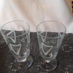 IRISH COFEE glazen, DUBLIN logo, 2 stuks (7a), Ophalen of Verzenden, Zo goed als nieuw, Borrel- of Shotglas