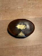 Antieke leren tabaksdoos, Antiek en Kunst, Ophalen of Verzenden