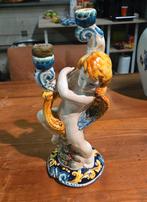 E. Boria Caltagirone cherubijn kandelaar keramiek, Ophalen of Verzenden, Keramiek of Aardewerk