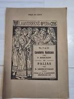 Vlaanderens Opera-Gids 1927 - Cavalleria Rusticana & Paljas, Ophalen of Verzenden, Gelezen, Mascagni & Leoncavallo, Folder