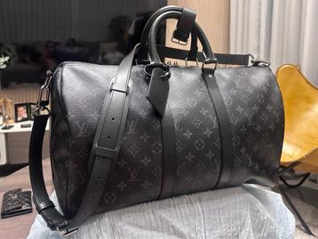 Original Louis Vuitton Keepall 45 Eclipse Monogram tas Bag beschikbaar voor biedingen