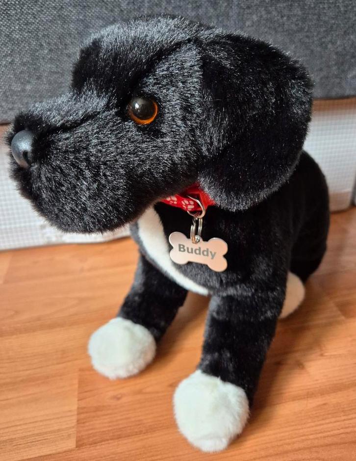 Douglas cuddle toys twister black lab×pit mix hond knuffel, Kinderen en Baby's, Speelgoed | Knuffels en Pluche, Zo goed als nieuw