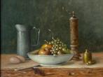 Hans de Vos, stilleven met fruitschaal en tinnen kan, Antiek en Kunst, Ophalen