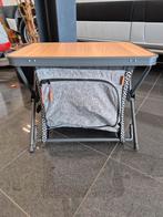 Bijzettafeltje met opbergruimte op de camping. NIEUW!, Ophalen of Verzenden, Nieuw, Campingtafel