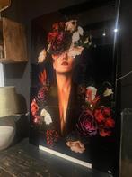Glasplaat vrouw met bloemen, Ophalen of Verzenden, Nieuw
