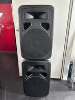 Skytec SP1500A 15 inch actieve luidsprekers set (800W), Gebruikt, Overige typen, 120 watt of meer, Ophalen