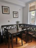 Complete Eethoek met Bank en Stoelen, Ophalen, Gebruikt, Klassiek, Minder dan 4 stoelen