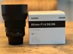 Sigma 85mm f1.4 DG DN Sony E-mount, Ophalen of Verzenden, Zo goed als nieuw, Telelens