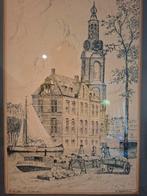 munttoren Amsterdam.20x32 frame 35x50, Ophalen of Verzenden