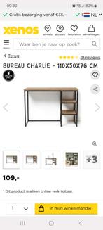 Charlie bureau xenos hout en staal, Gebruikt, Ophalen, Bureau