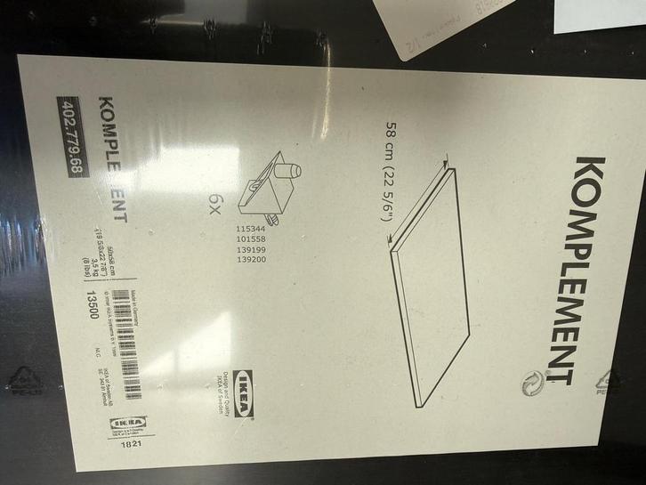 Ikea komplement plank zwart voor 50 cm pax kast, Huis en Inrichting, Kasten | Kledingkasten, Nieuw, Ophalen