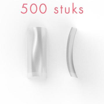 CLEAR / TRANSPARANTE manicure tips, kort opzetstuk, 500 stuk beschikbaar voor biedingen