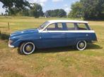 Saab 95 1.5 V4 1974 blauw-wit, Auto's, Handgeschakeld, Particulier, 67 pk, Lederen bekleding