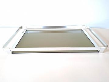 Vintage MB Italy tray dienblad smoked glass alu beschikbaar voor biedingen