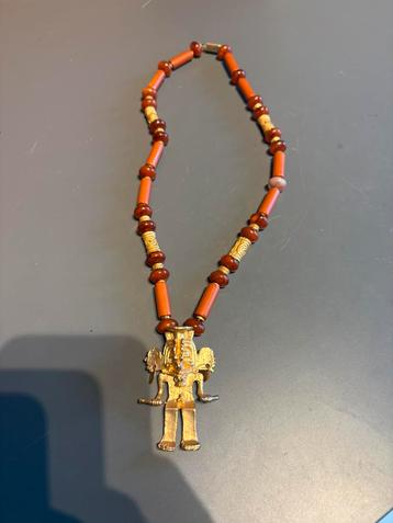 Precolumbiaanse stijl vergulde hanger,museumreplica Colombia beschikbaar voor biedingen