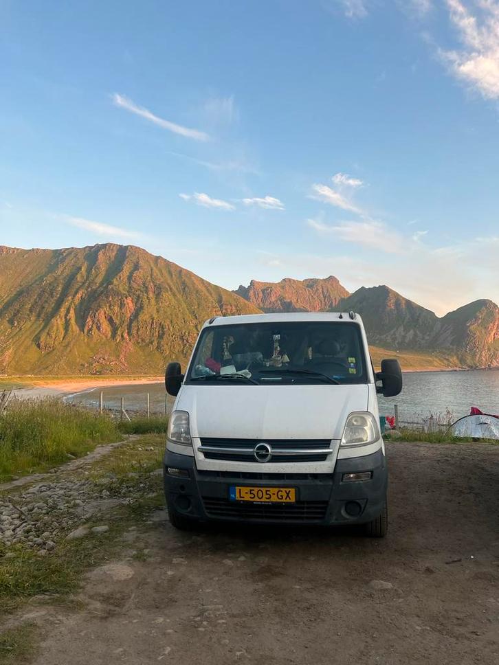 Gezellige Opel Movano camperbus met nieuwe APK, Caravans en Kamperen, Campers, Particulier, tot en met 2, Buscamper of Camperbus
