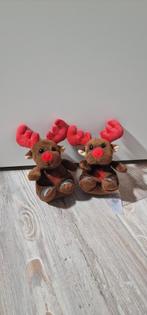 2 Schattige Rendier Knuffels, Kinderen en Baby's, Speelgoed | Knuffels en Pluche, Ophalen of Verzenden, Zo goed als nieuw, Overige typen
