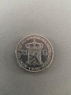 2 1/2 Zilveren Gulden 1930 - Wilhelmina, 1 gulden, Zilver, Ophalen of Verzenden, Koningin Wilhelmina