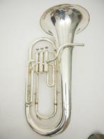euphonium Courtois model 163 verzilverd heeft beurt nodig, Ophalen of Verzenden, Gebruikt, Euphonium of Tenortuba, Met koffer of draagtas