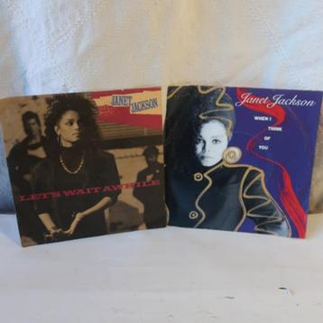 Single 7'' Janet Jackson When I Think of you Let's Wait SET beschikbaar voor biedingen