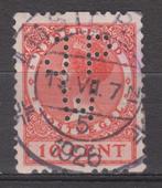 Rolzegel met perfin JPW, Verzenden, T/m 1940, Gestempeld